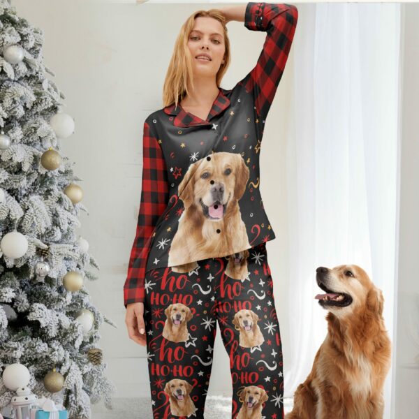 Christmas Pajamas – Personalized Photo Women’s Pajamas Set – Plaid Pattern