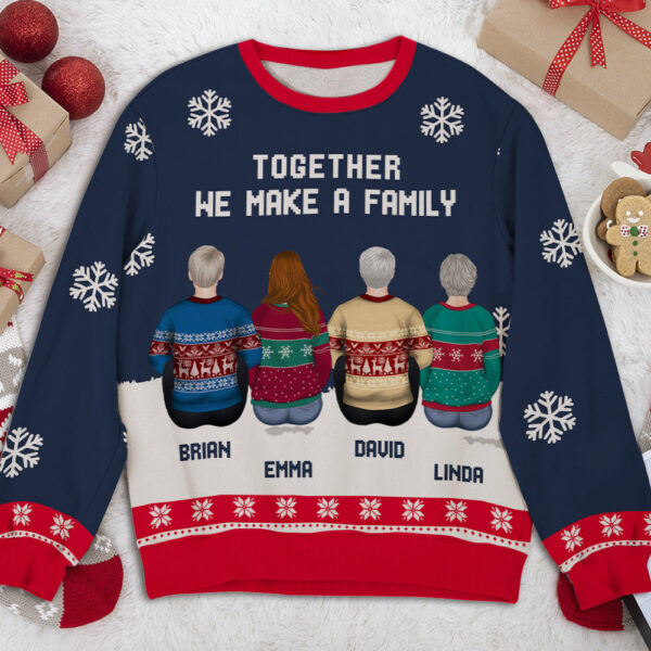 A Family Together – Personalized Custom All-Over-Print Sweater