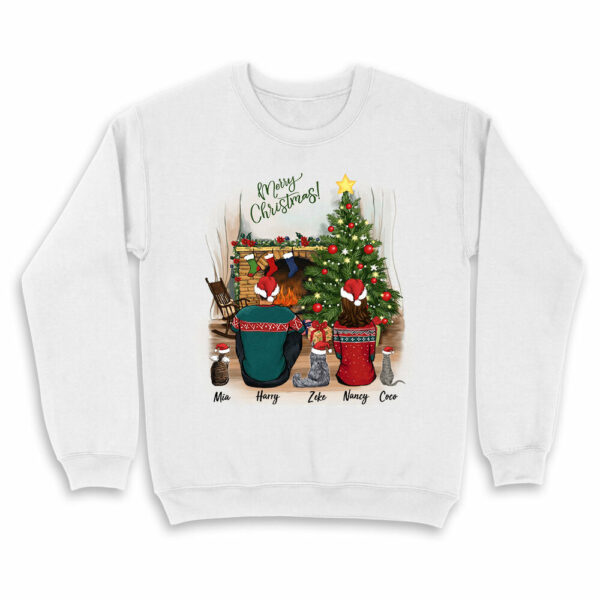 Personalized cat dad mom Sweater Christmas gift for cat lovers