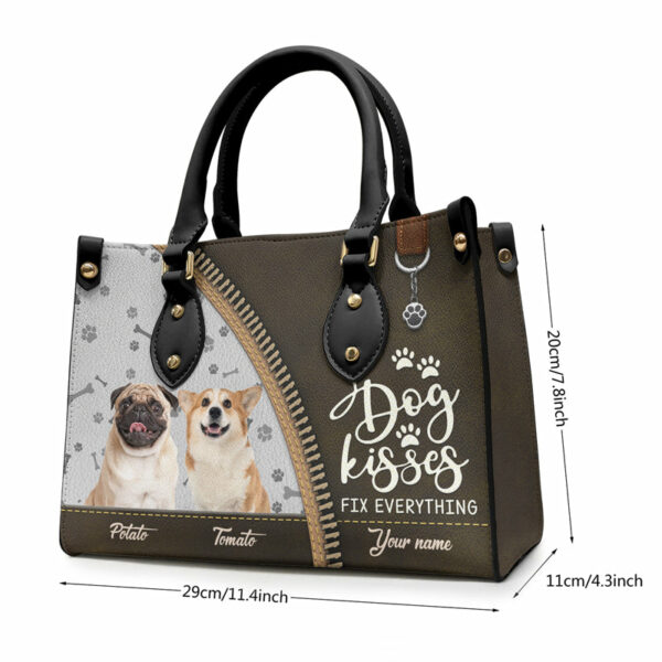 Custom Photo Life Is Better With Fur Babies – Dog & Cat Personalized Custom Leather Handbag – Gift For Pet Owners, Pet Lovers