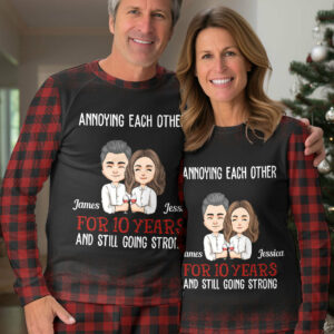 couple pajamas personalized pajamas set christmas gift anniversary gift for husband and wife d9b58d6b 74b2 4e55 a746 850591186845