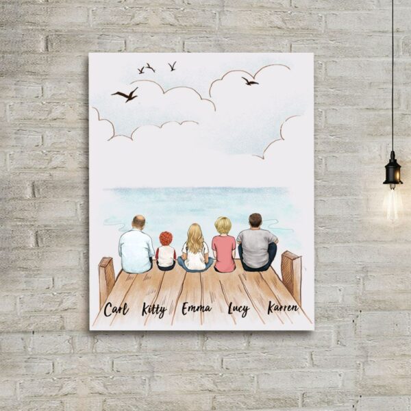 Personalized gifts for the whole family – Canvas Print – Wall Art – UP TO 5 PEOPLE – 2426