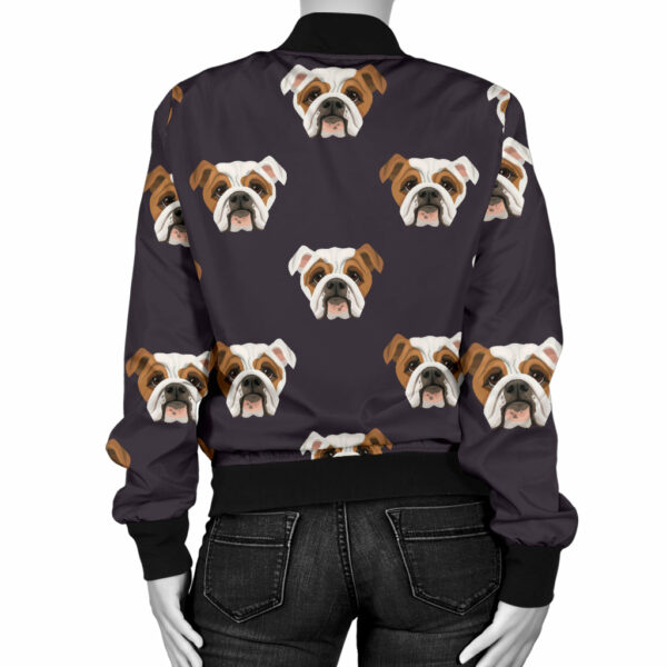 Bulldogs Pattern Print Design 03 Women’s Bomber Jacket