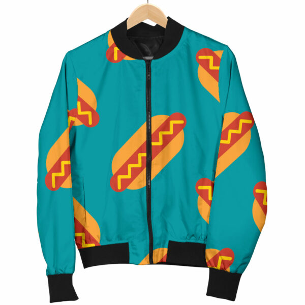 Hot Dog Pattern Print Design 03 Women’s Bomber Jacket